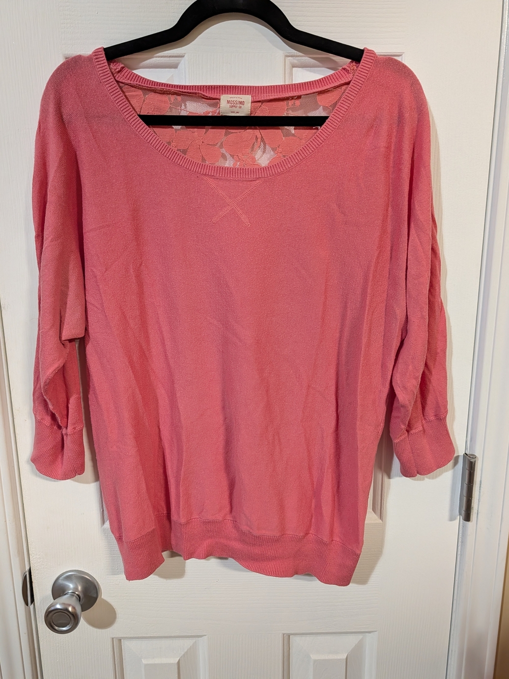 Mossimo Supply Co. Pink Scoop Neck Lightweight Sweater